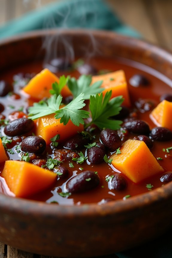 smoky sweet potato black bean stew