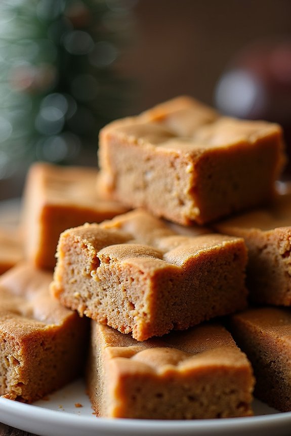soft chewy gingerbread bars