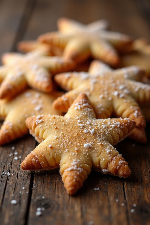 sparkling holiday star cookies