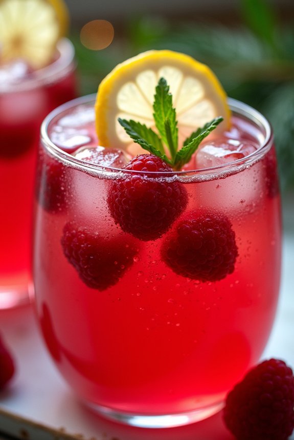 sparkling raspberry lemonade punch
