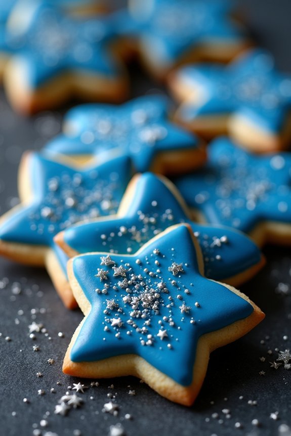 sparkling starry night cookies