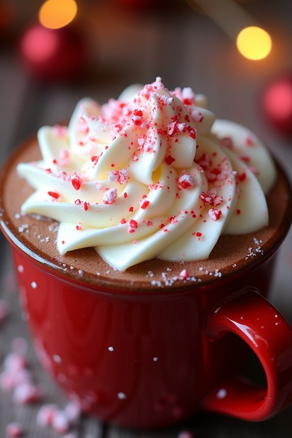 sparkly peppermint hot chocolate