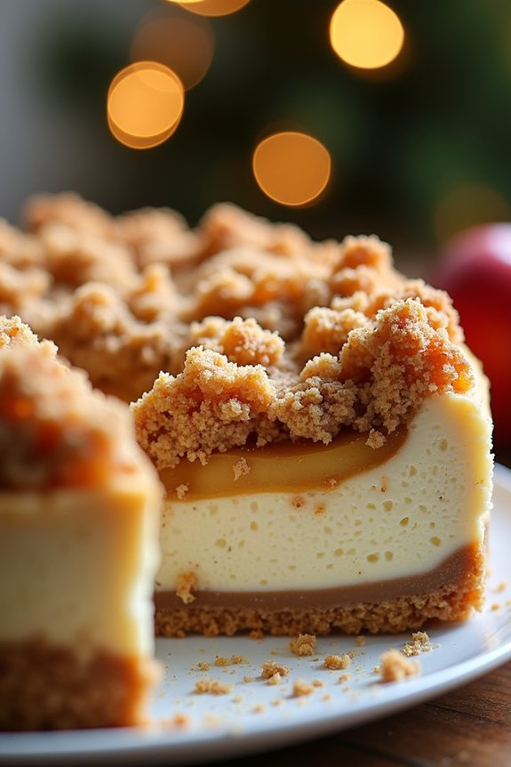 spiced apple crumble cheesecake delight