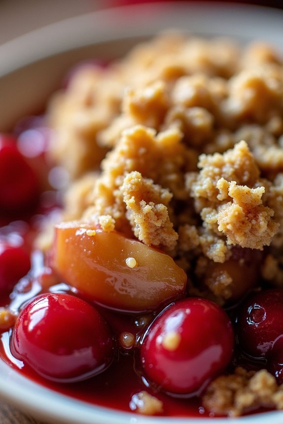 spiced cranberry apple crisp