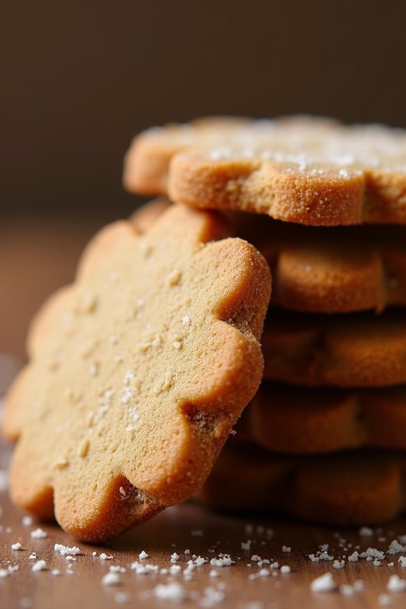 spiced gingerbread shortbread cookies