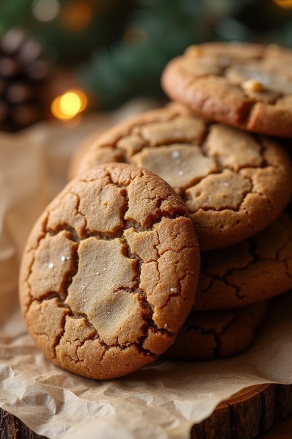 spiced holiday molasses cookies