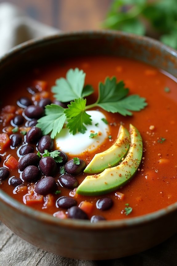 spicy black bean soup recipe