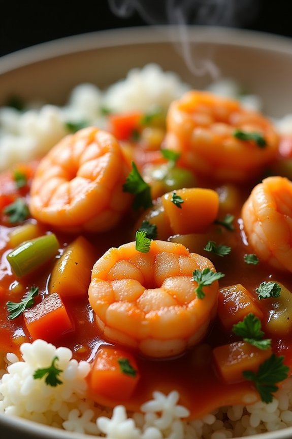 spicy cajun shrimp stew
