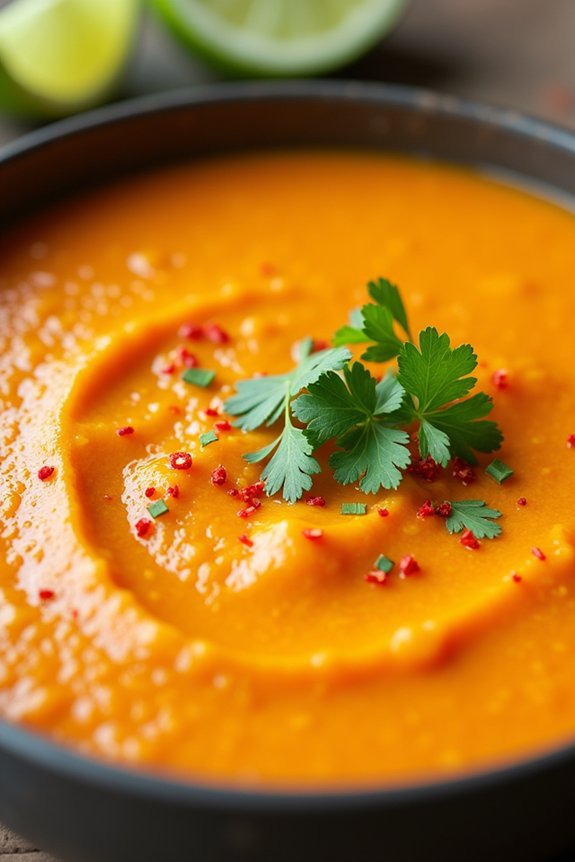 spicy creamy carrot soup