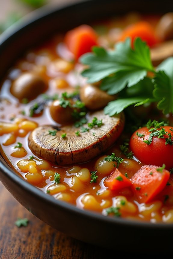 spicy mushroom barley soup