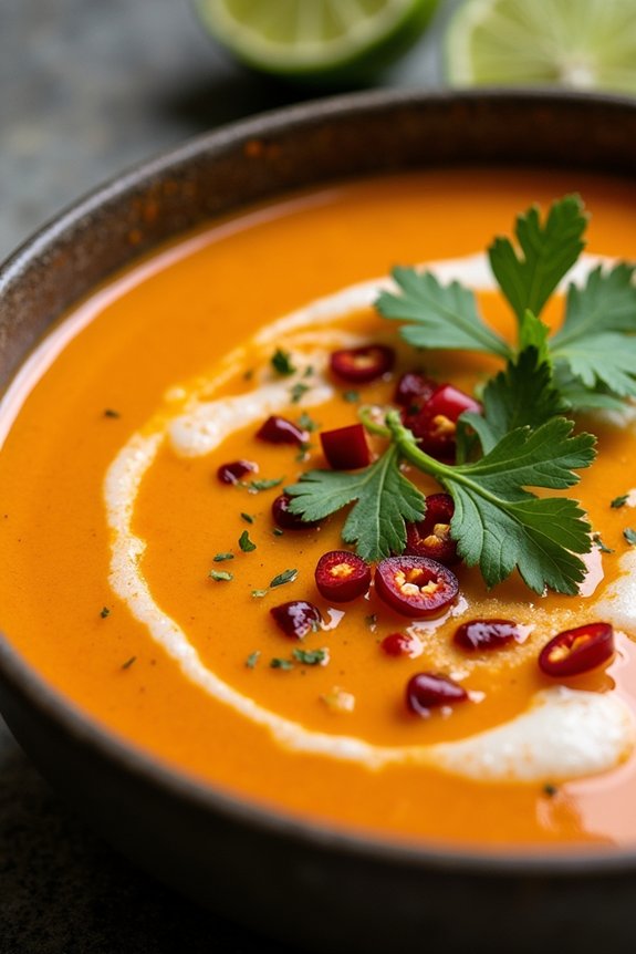 spicy nutritious sweet potato soup