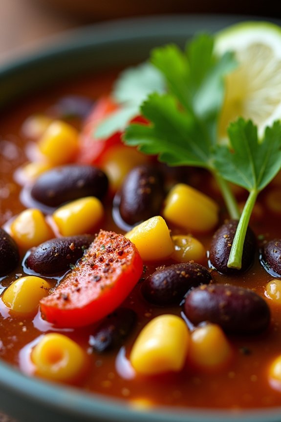 spicy vegetarian black bean stew
