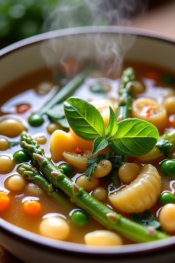 spring vegetable minestrone soup