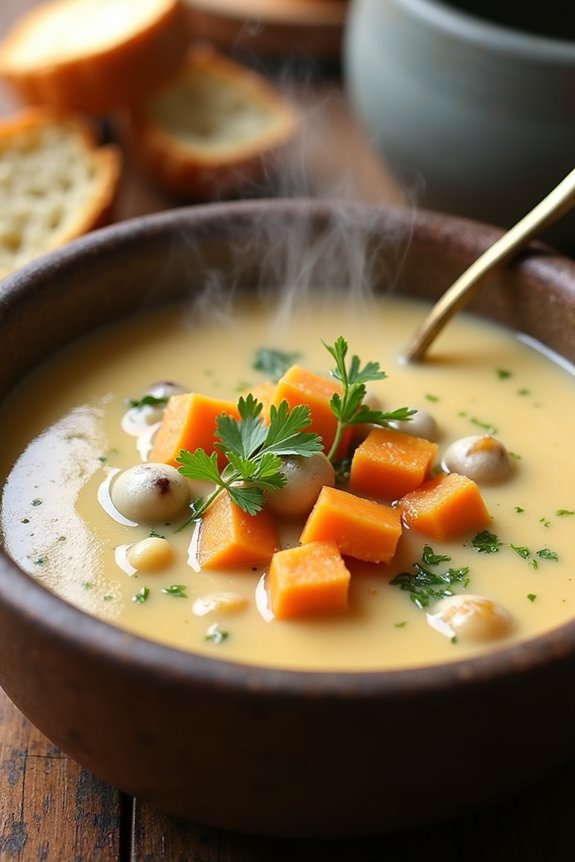 sweet potato clam chowder recipe