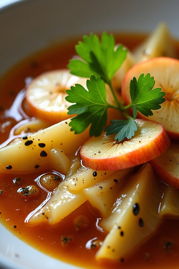 tangy apple cabbage stew
