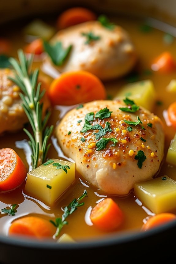 tangy lemon herb chicken stew