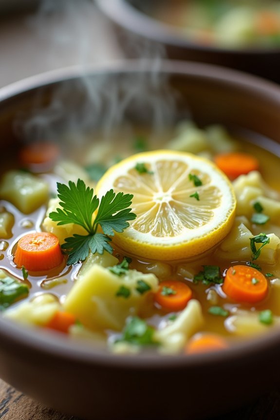 tangy nutritious cabbage soup