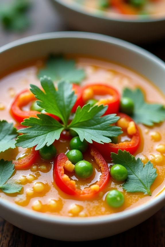 thai coconut barley soup