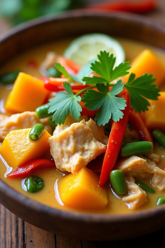 thai style chicken and squash stew