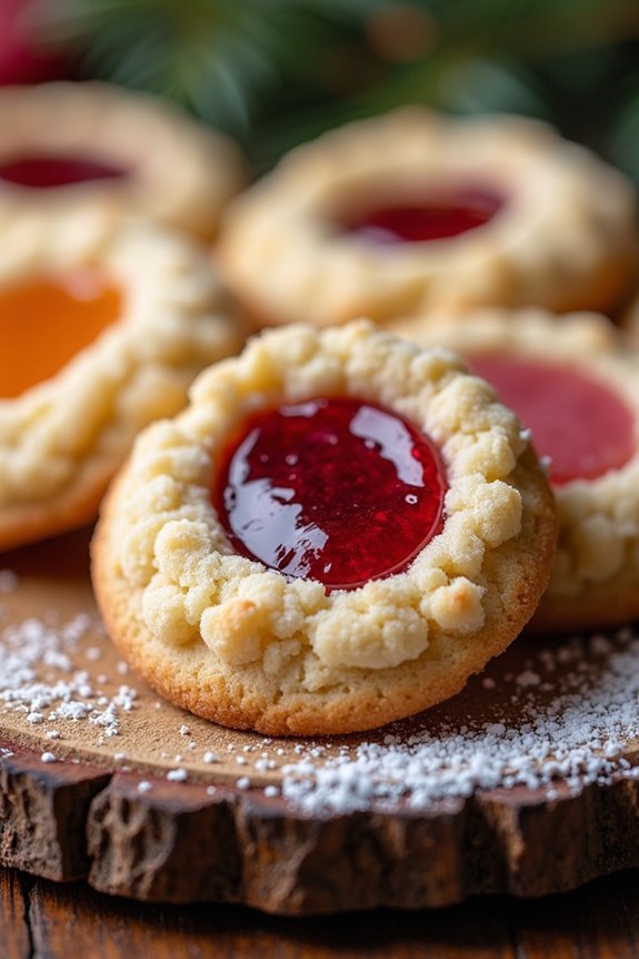 thumbprint cookies with jam