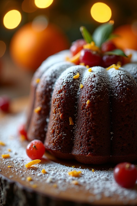 traditional festive fruit pudding