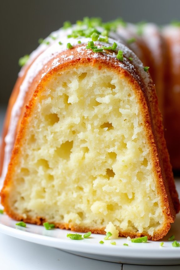 tropical coconut lime bundt cake