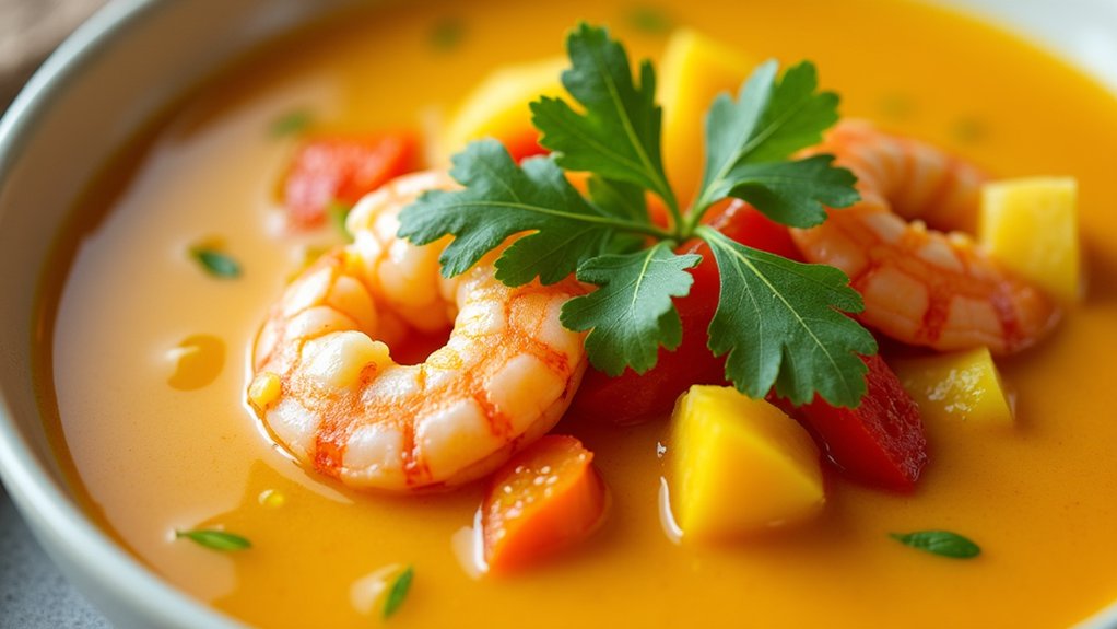 tropical shrimp soup delights