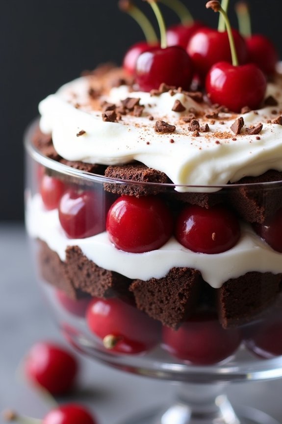 vegan chocolate cherry dessert