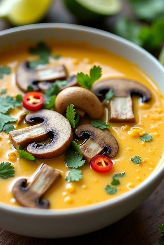 vegan coconut mushroom soup
