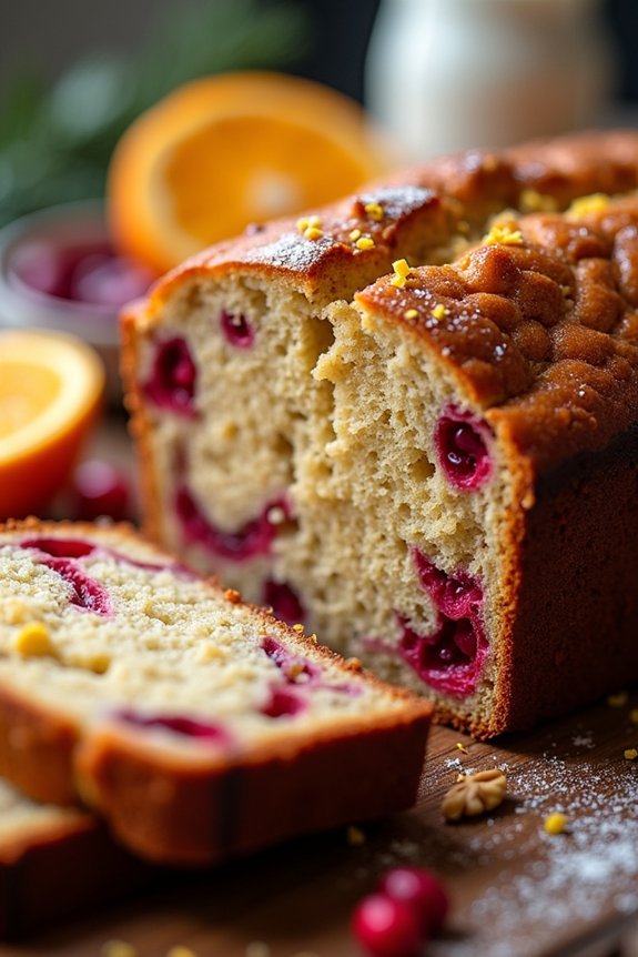vegan cranberry orange loaf