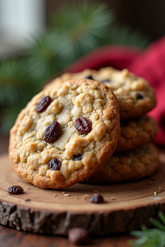 vegan festive oatmeal cookies