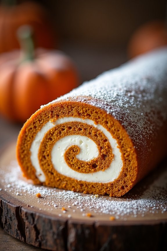 vegan festive pumpkin roll
