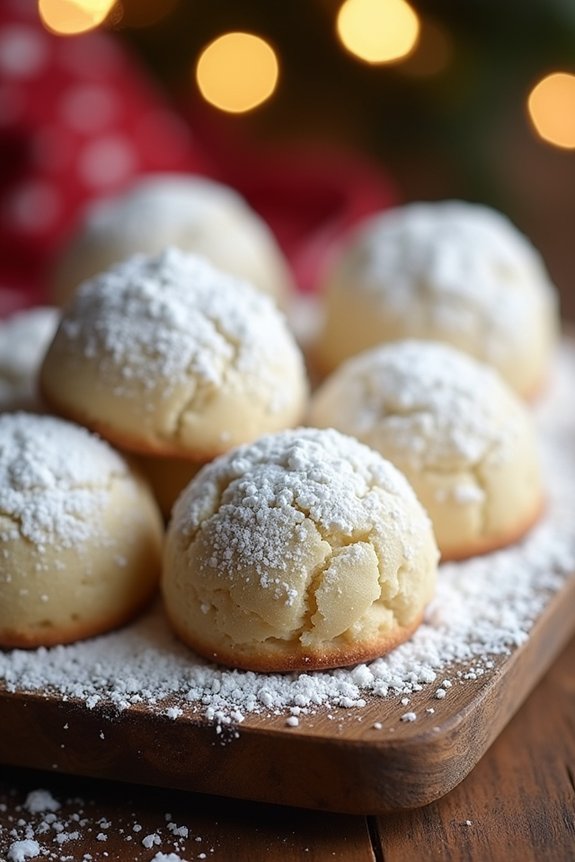 vegan festive snowball cookies