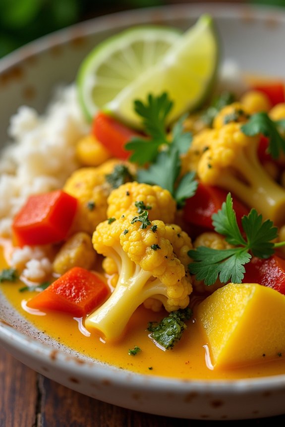 vegan keto coconut curry stew