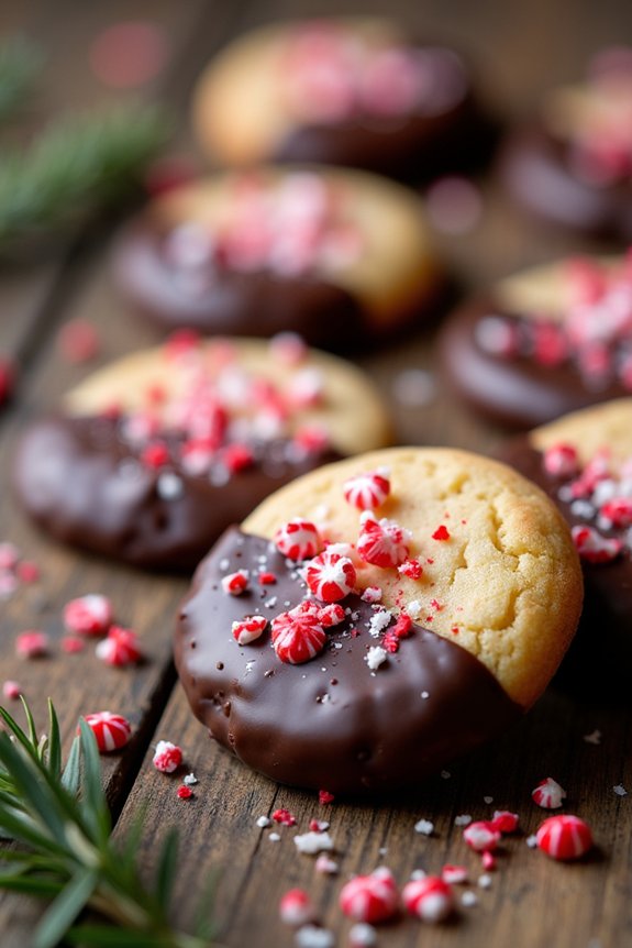 vegan peppermint chocolate cookies