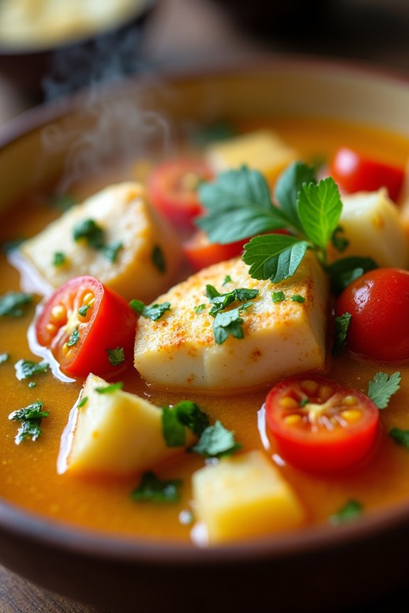 vibrant caribbean fish stew