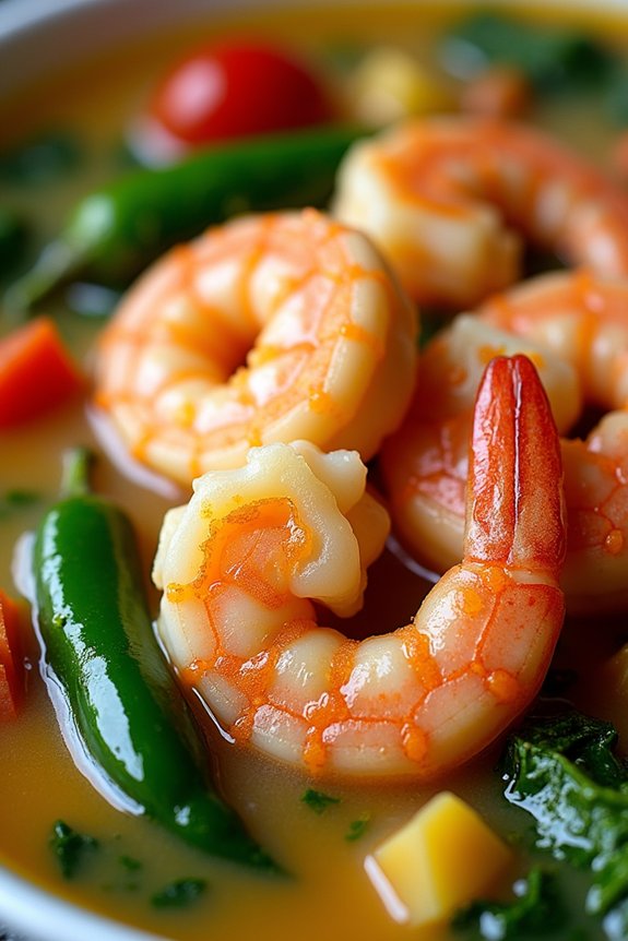 vibrant crab and shrimp stew