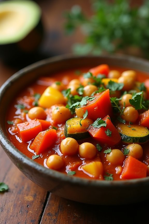 vibrant harissa spiced stew