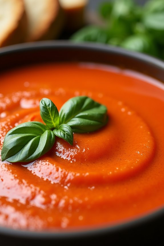 vibrant roasted pepper soup