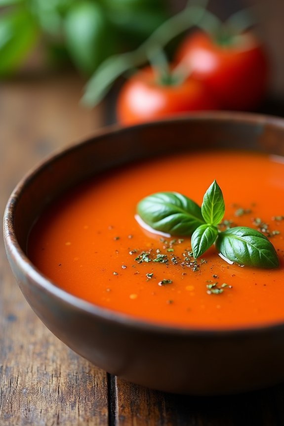 vibrant roasted pepper soup