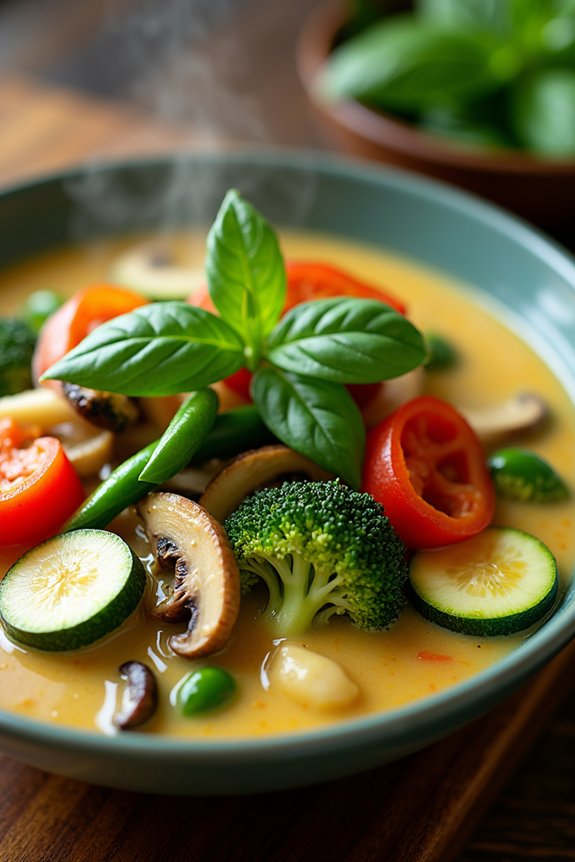 vibrant thai green curry stew
