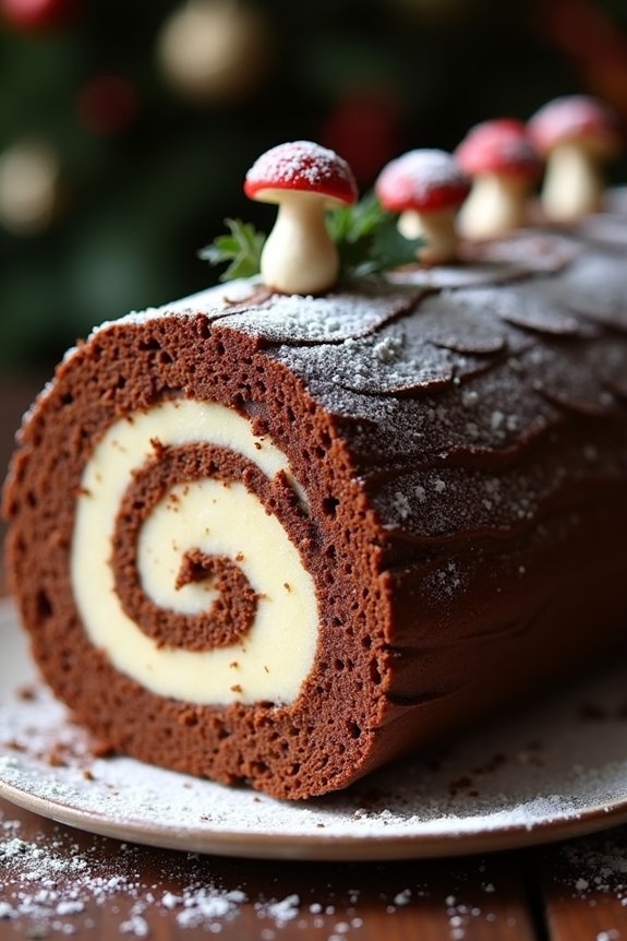 vintage christmas yule log