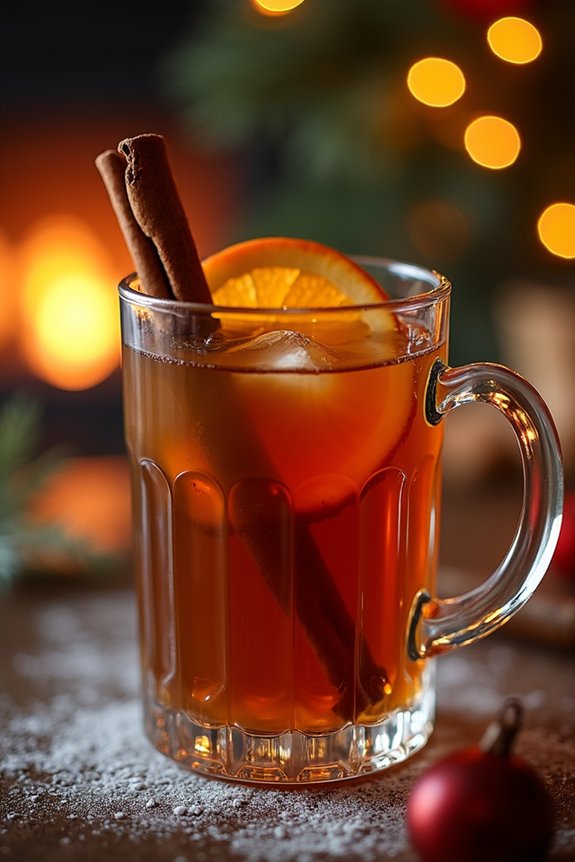 warm festive bourbon cider