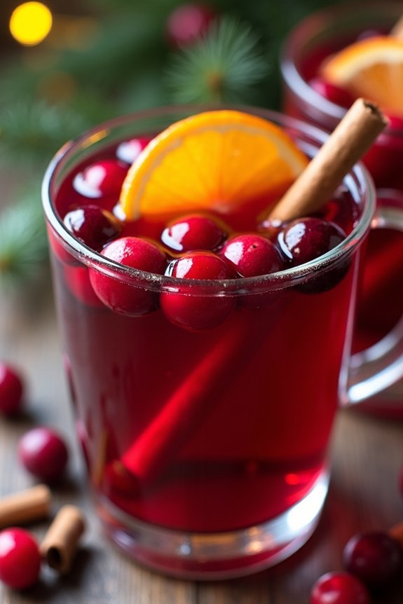 warm festive cranberry punch