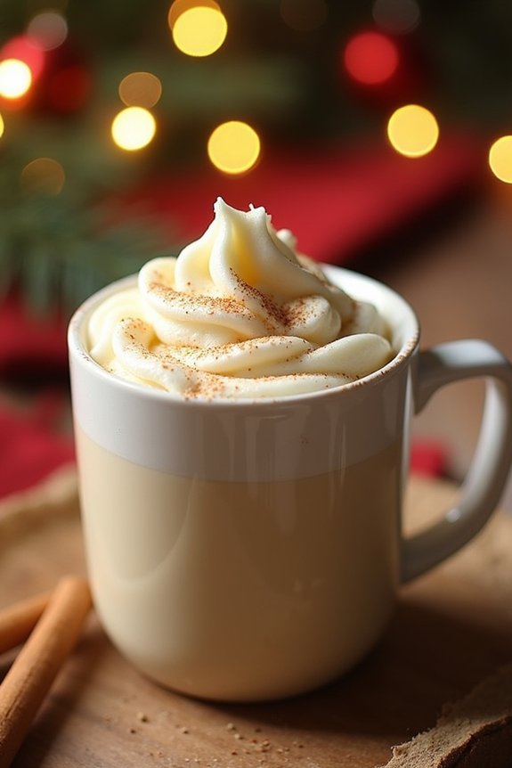 warm festive eggnog delight