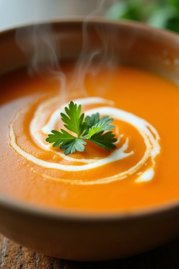 warm nourishing ginger carrot soup