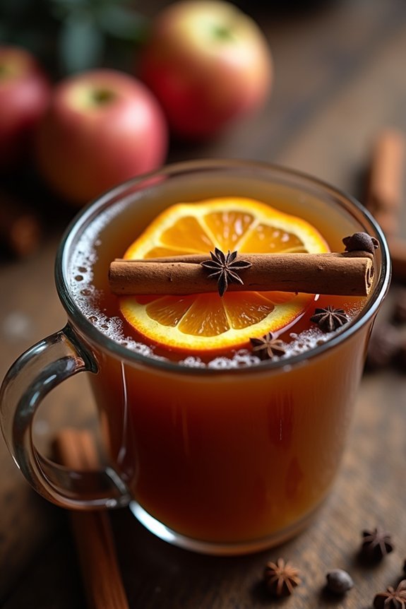 warm spiced apple cider