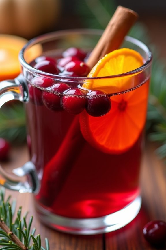 warm spiced cranberry punch