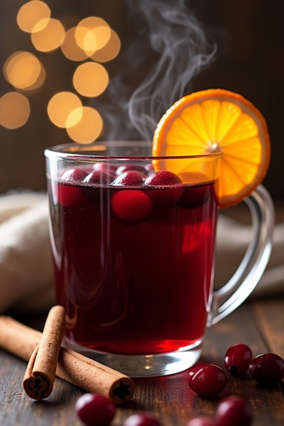 warm spiced cranberry wine