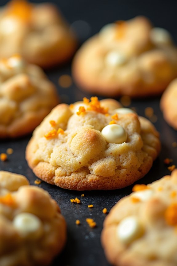 white chocolate orange zest cookies